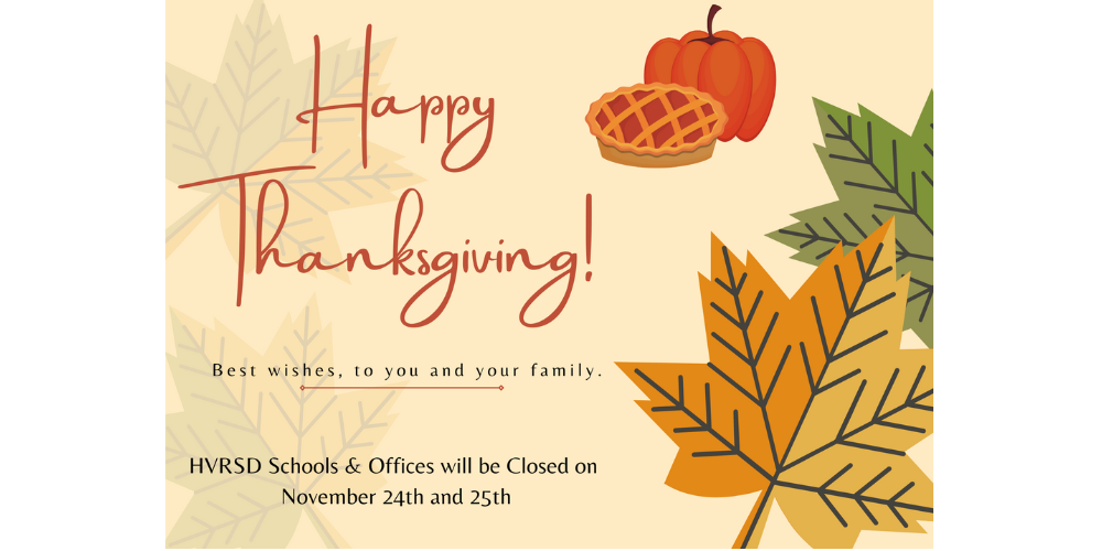 Happy Thanksgiving message from HVRSD