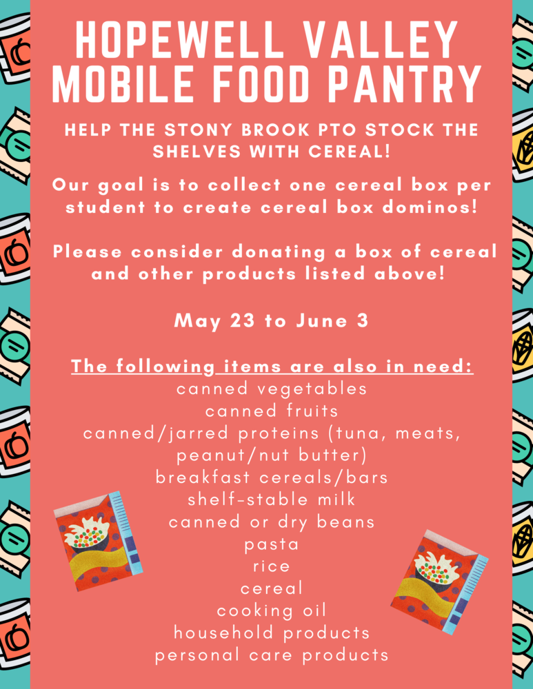 HV FOOD BANK CEREAL DRIVE Stony Brook Elementary School