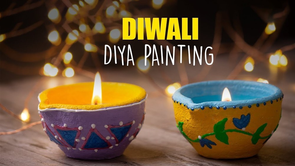 Diwali Diya Painting