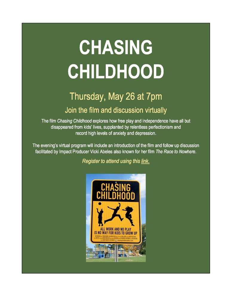 Flyer for Chasing Childhood Documentary