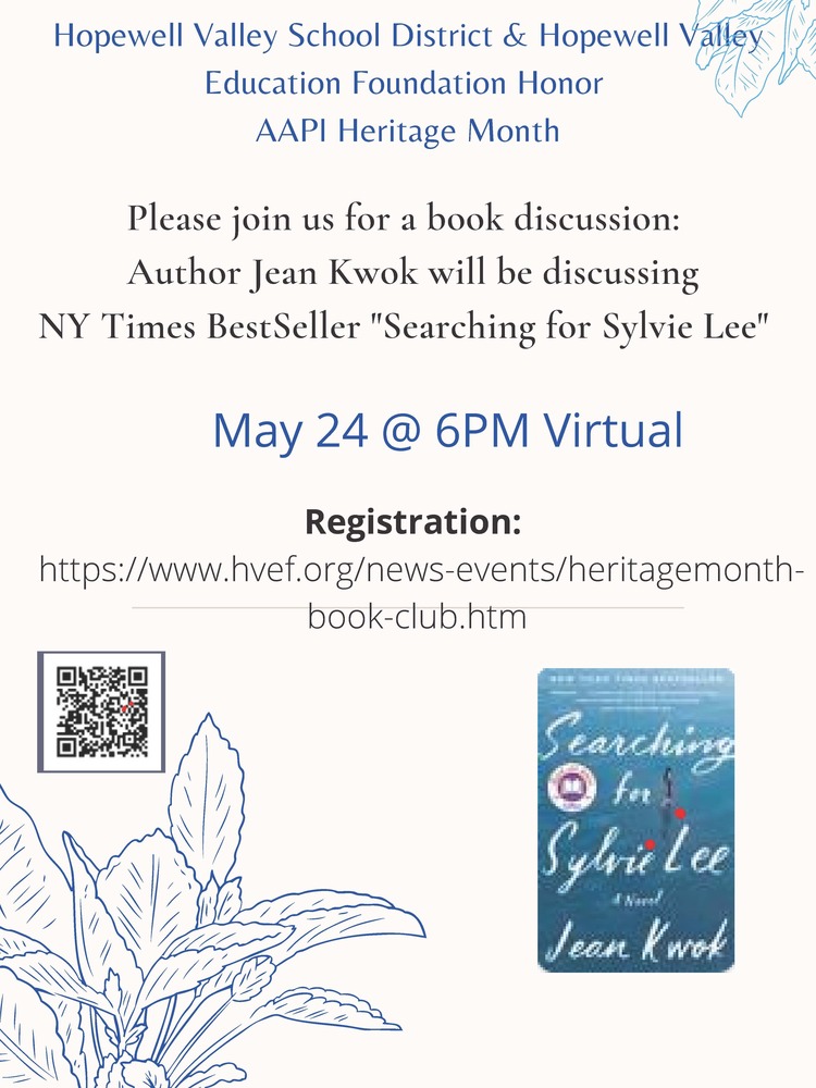 Flyer for Book Talk with Author Jean Kwok