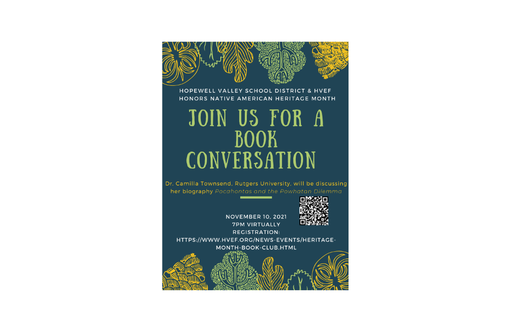 Flyer for Native American Heritage Month Community Book Discussion