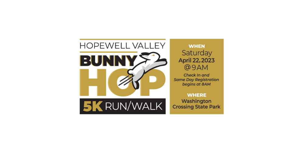 Banner for the HVCHS 5K Bunny Hop Run Walk